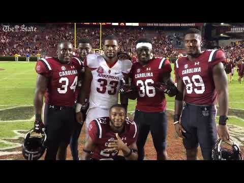 Gamecocks greet David Williams after game