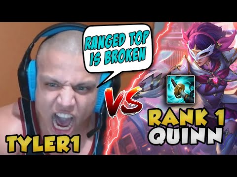 RANK 1 QUINN MAKES TYLER1 LOSE HIS MIND WITH STORMRAZOR QUINN - League of Legends