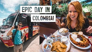 Trying Colombia's MOST FAMOUS DISH! + Bus Ride to Guatapé 😍🚌