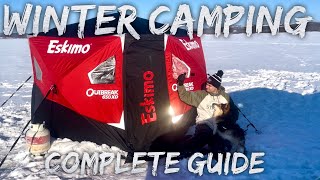 WINTER CAMPING IN A ESKIMO 650! | TIPS AND TRICKS | ICE FISHING IN A CPR TOURNAMENT