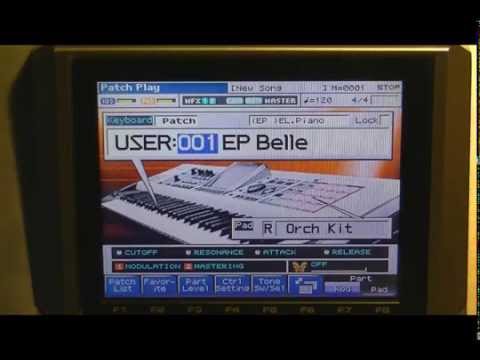 Fantom X How to change the default patch at startup