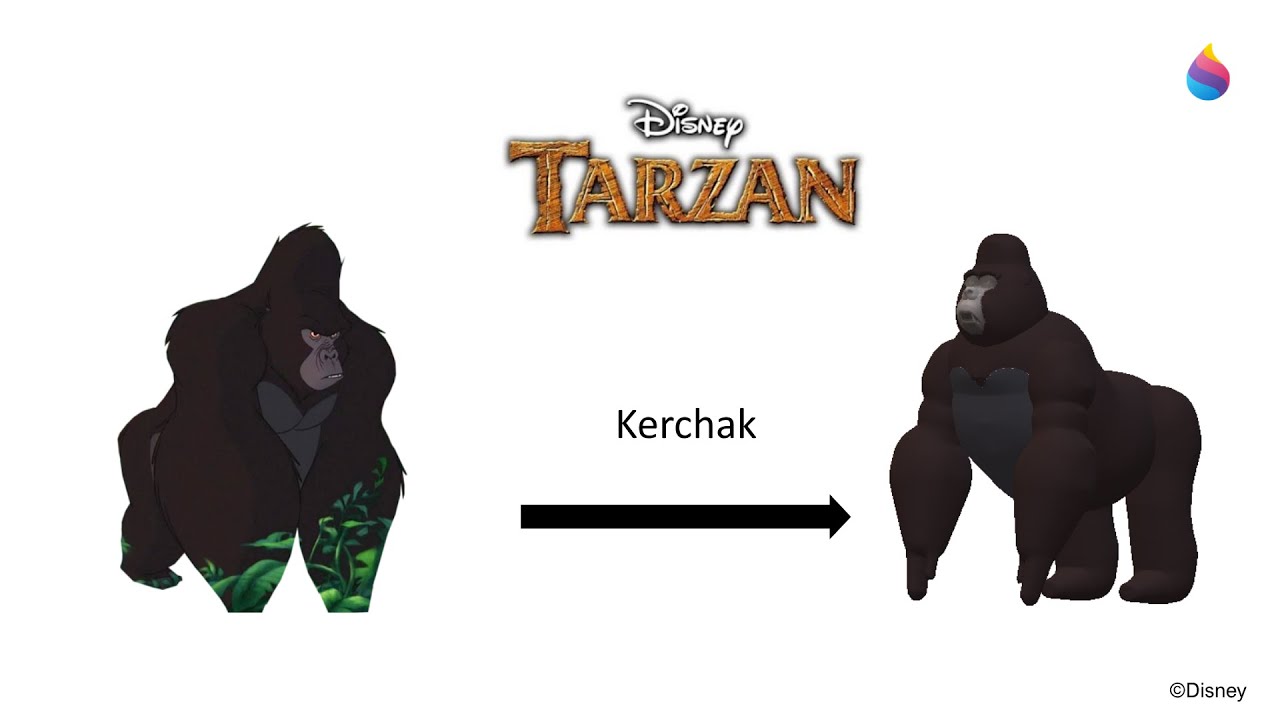 Paint 3D Tutorial: Kerchak ~ Tarzan (1999)