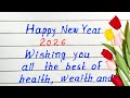 New Year 2026 Wishes Happy New Year Wishes Message New Year Card