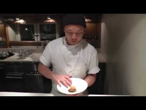Sayan Isaksson prepares one of his signature dishes at Esperanto