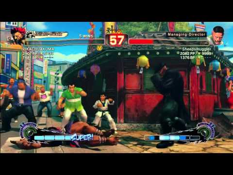 Super Street Fighter 4 AE Endless Sheepsmuggler vs PIKACHUAKUMA