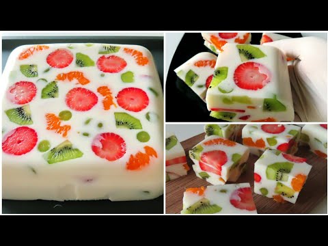 Just Need Fruits And Coconut Milk To Make This Delicious Dessert |Coconut Milk Fruit Jelly Recipe