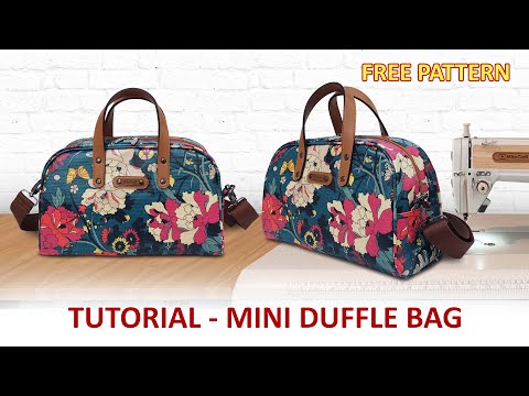 DIY Mini Duffle Bag - Free Pattern and Tutorial by Miko Craft - Cara membuat tas selempang gembul