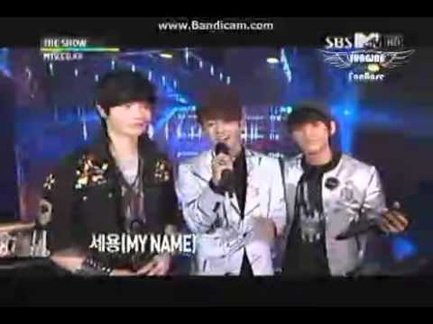 120608 BTOB- Sungjae & Minhyuk & Seyong (MyName) @ MTV 'The Show' cut