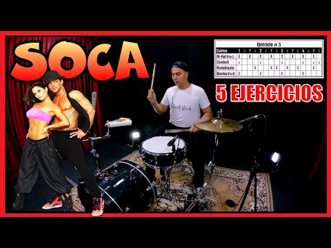 ¿Cómo tocar SOCA en batería? – 5 Ejercicios Básicos – ***PRINCIPIANTES***💃