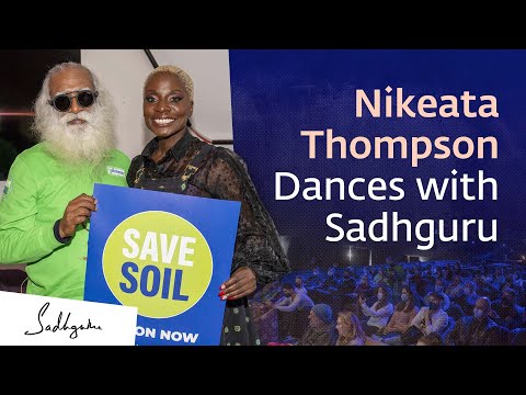 Nikeata Thompson & Sadhguru Dance Together to #SaveSoil