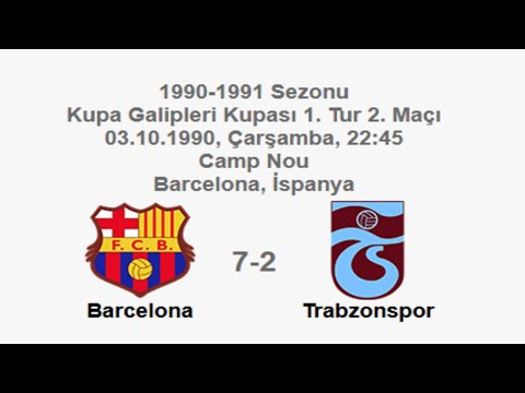 Barcelona 7-2 Trabzonspor 03.10.1990 - 1990-1991 UEFA Cup Winners' Cup 1st Round 2nd Leg