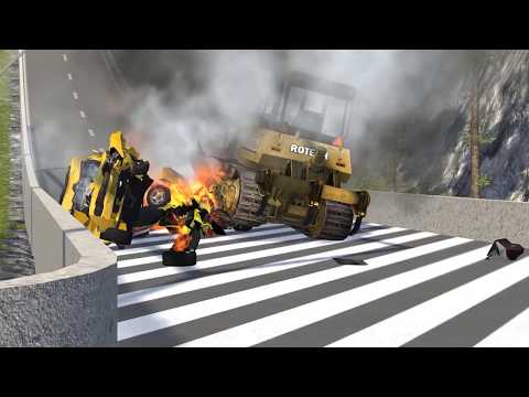 #1 Sport cars vs Bulldozer | BeamNG.drive
