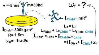 Physics - Mechanics: Angular Momentum (3 of 11) Ex. 2: Child Jumping on Rotating Disk