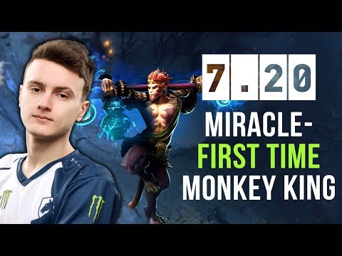 Miracle- First Time Monkey King on New Patch 7.20 ft. JerAx, N0tail, Pajkatt & Velheor - Dota 2