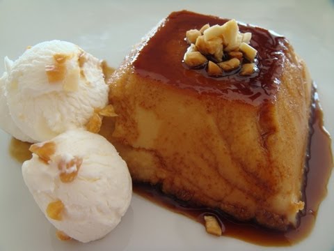  Flan de turrón al microondas