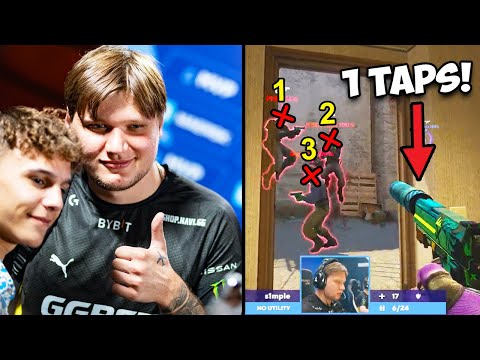 S1MPLE AND NIKO SHOW 100% HEADSHOT ONLY 1 TAPS!! CSGO Twitch Clips