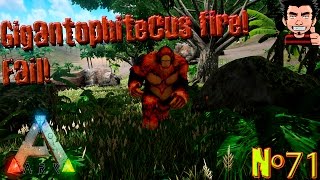 ARK Survival Evolved Gigantopithecus fuego capturamos T-REX nivel 140 gameplay español