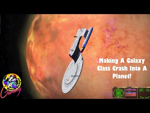 Star Trek TNG Galaxy Crash Into Planet! | SHORT | Retro Badger Gaming | Bridge Commander |