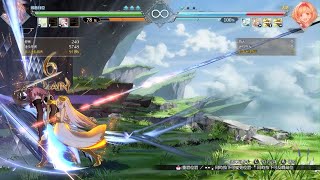 Granblue Fantasy Versus: Rising　Narmaya combo 9378damage