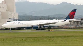デルタ航空 エアバスA330-323X型機が横田基地へ飛来 Airbus A333 DELTA Airlines 民間航空会社