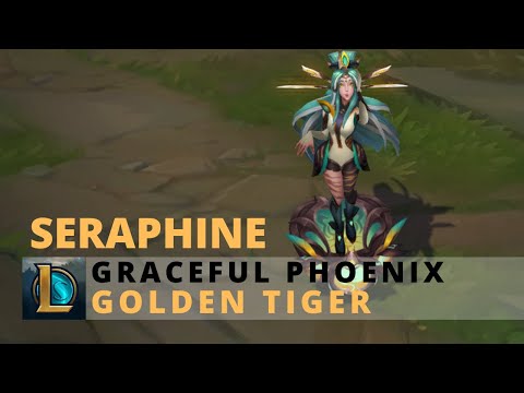 Graceful Phoenix Seraphine Golden Tiger Event Chroma - League of Legends