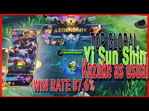 Yi Sun Shin YSS Top Global by Kazuke as usual‼️Hyper Carry best build Win Rate 87.6% Match 620