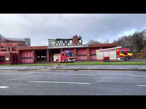 Bolton central double turnout- greater Manchester fire and rescue service