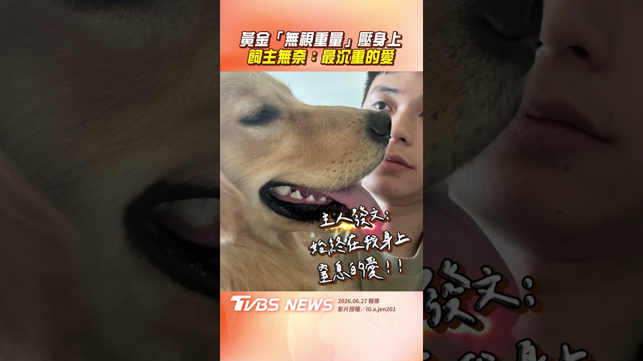 影音／黃金「無視重量」壓身上　飼主無奈：最沉重的愛！
