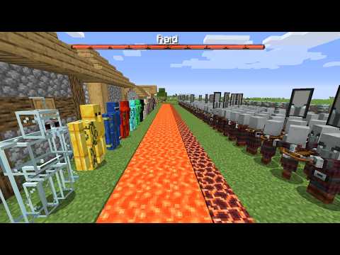 Raid vs Golem Security - Minecraft Mob Battle