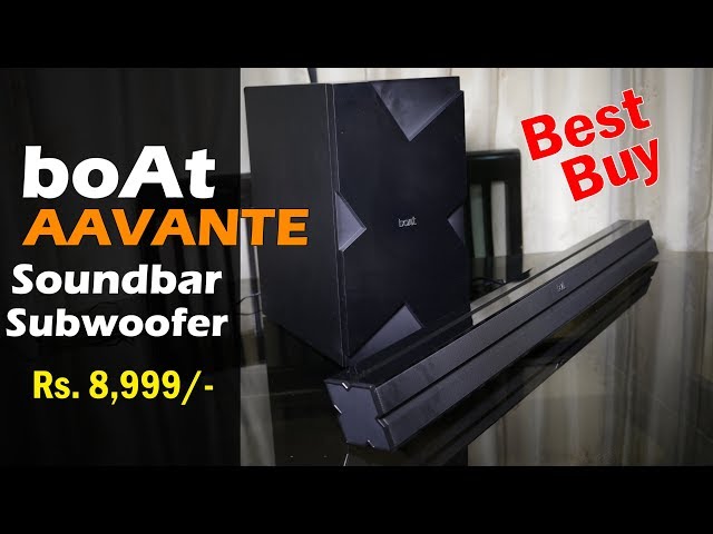 boAt AAVANTE Wireless Bluetooth Soundbar Speaker with Subwoofer best buy soundbar for Rs. 9K