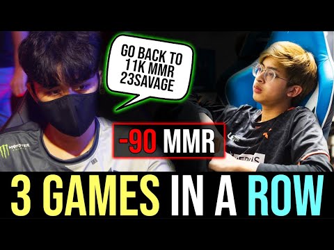 Abed vs 23savage - Three Games in a Row - Highest MMR Gameplay DOTA 2