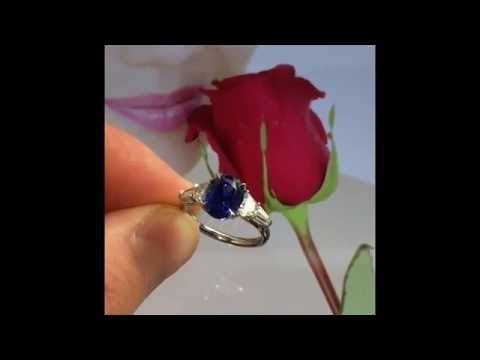 Oval Sapphire 5-Stone Diamond Engagement Ring