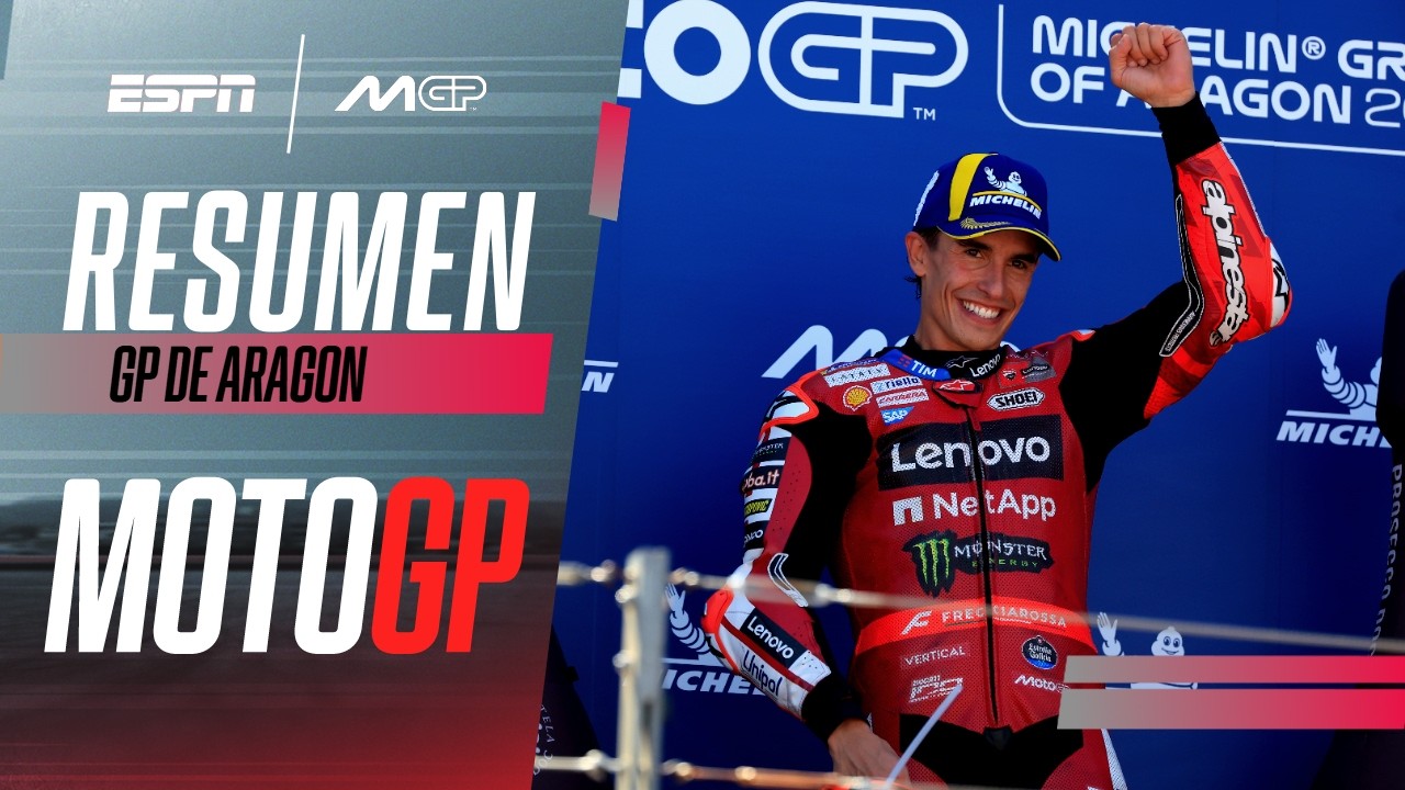 MARC MÁRQUEZ GANÓ EN ARAGÓN Y SE LE ACERCA A JORGE MARTÍN EN LA LUCHA POR EL MUNDIAL | RESUMEN