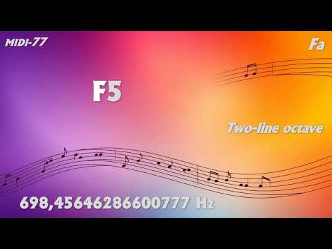 Incredible Precision (13 Decimal): F5 Fa Two line octave MIDI 77