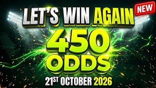 Football Predictions Today | FREE Betting Tips | 450 Odds 🔥 | Over 1.5 Goals | 1