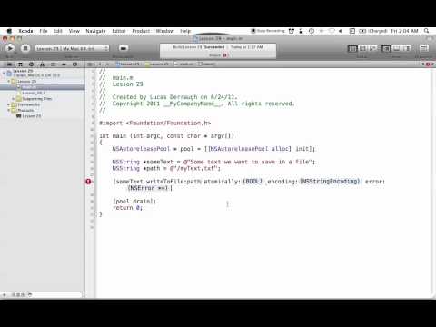 Objective-C on the Mac L29 - Writing to a File