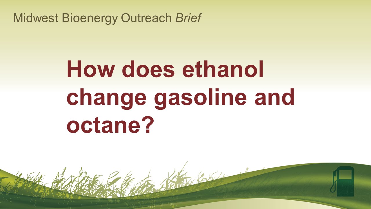 What is the octane number for ethanol? Tipseri