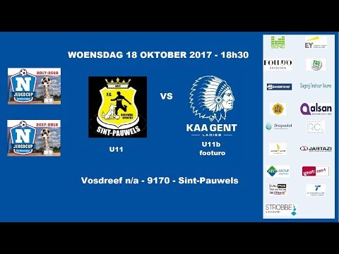 Wedstrijd Jeugdcup Het Nieuwsblad HSSP U11 - KAA Gent Ladies U11B 18 oktober 2017