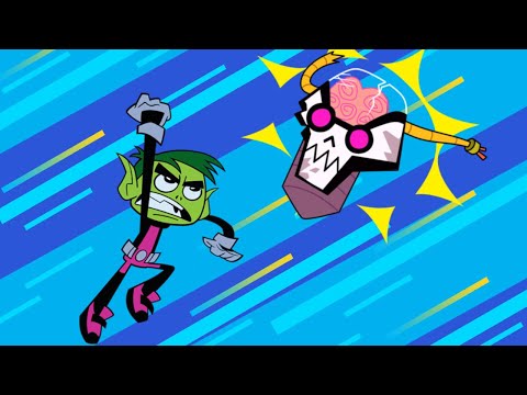 Teen Titans Go: Jump City Rescue - Beast Boy Delivers The KO Punch To The Brain's Brain (CN Games)