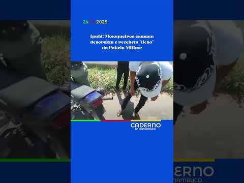 Motoqueiro causam desordem e recebem “lição” da PM em Ipubi-PE