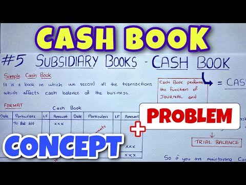 Cash Book - Concept & Problem - Class 11 - By Saheb Academy