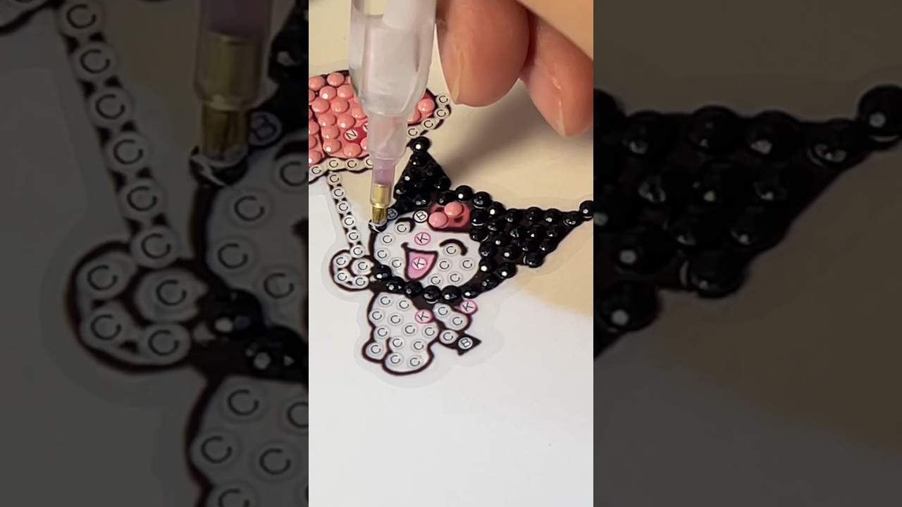 Kuromi Diamond Sticker painting so cute Sanrio #kuromi #stickers #shortsvideo