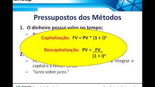 Matemática financeira (aula 6)  - Métodos de avaliação de Investimentos (parte 1)