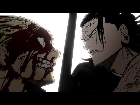 Yuki Tsukumo & Choso vs. Kenjaku | JJK 205-208 | Manga "Animation" [4K]