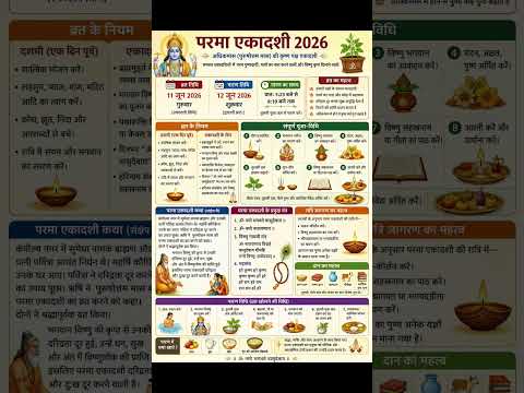 परमा एकादशी 2026 🙏 | 11 जून को दुर्लभ परमा एकादशी | दरिद्रता नाशक व्रत | Vishnu Ji Blessings