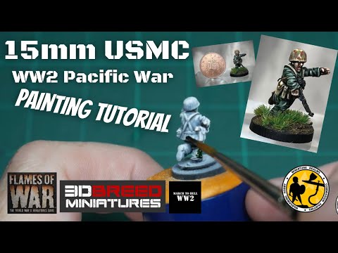 Flames of War/Battlegroup/15mm WW2 Painting Tutorial - Pacific War USMC