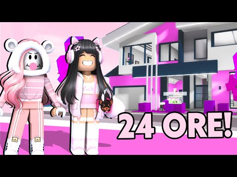 VIVO PER 24 ORE IN UN MONDO SOLO ROSA SU BROOKHAVEN ROBLOX!
