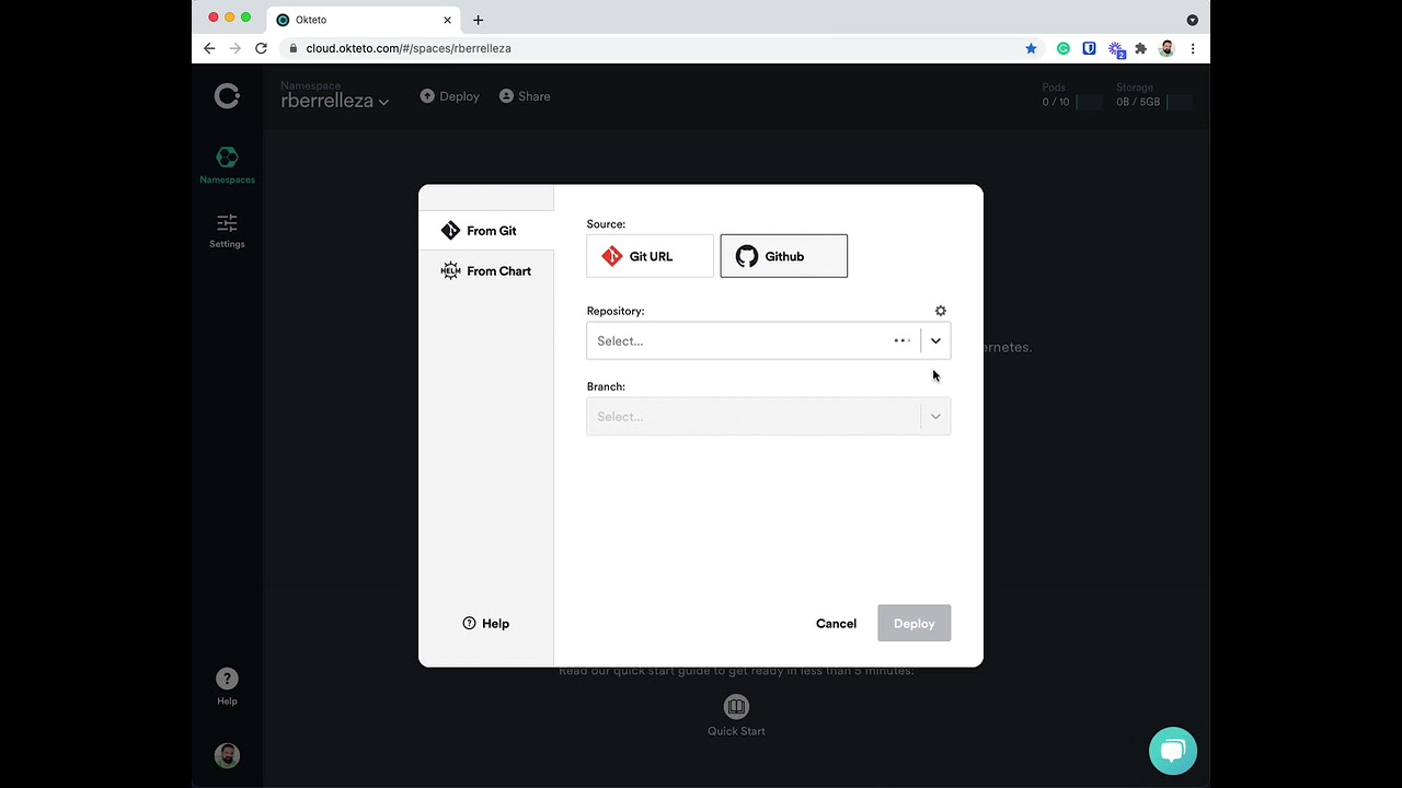 Deploy a Private Github Repository