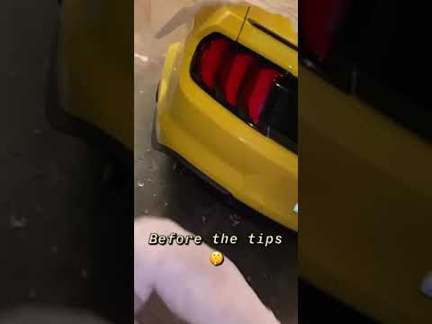 Black DC SPORTS Exhaust Tips SOUNDCLIPS on 2018 Ecoboost Mustang 🔥