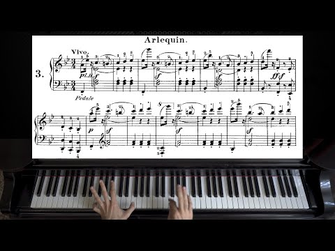 Schumann - Carnaval Op.9, No. 3 "Arlequin" | Piano with Sheet Music